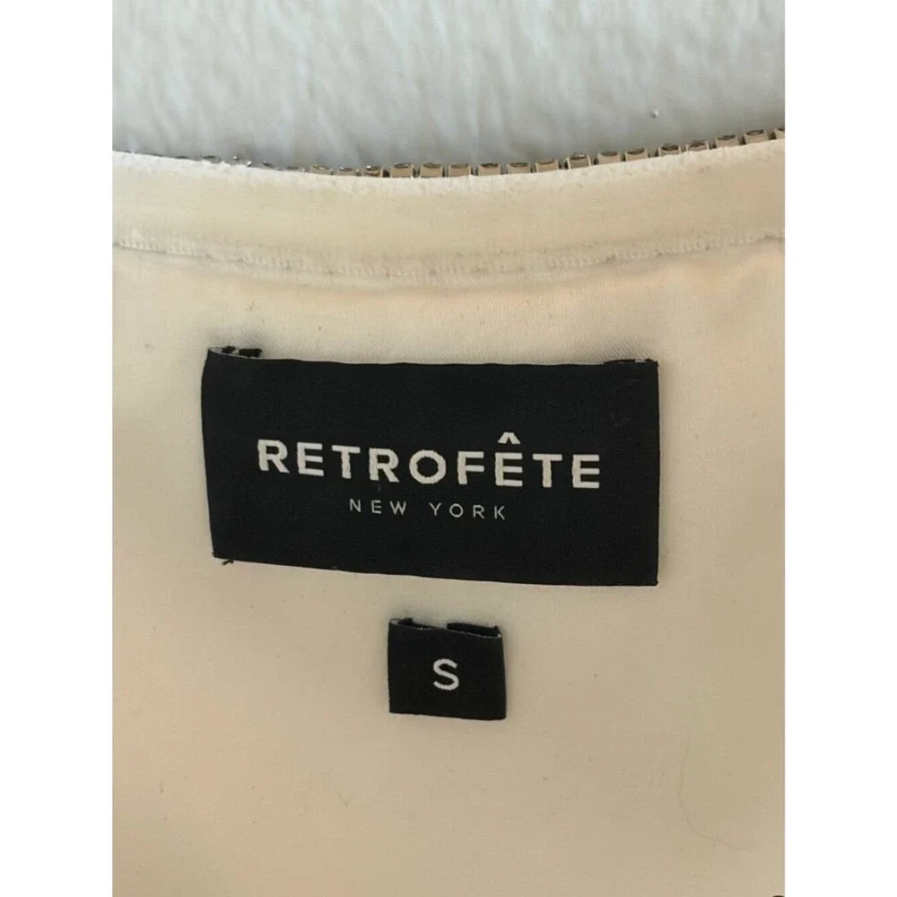 Retrofete Aura Strapless Rhinestone Embellished Mini Dress Silver Size Small - Picture 14 of 16
